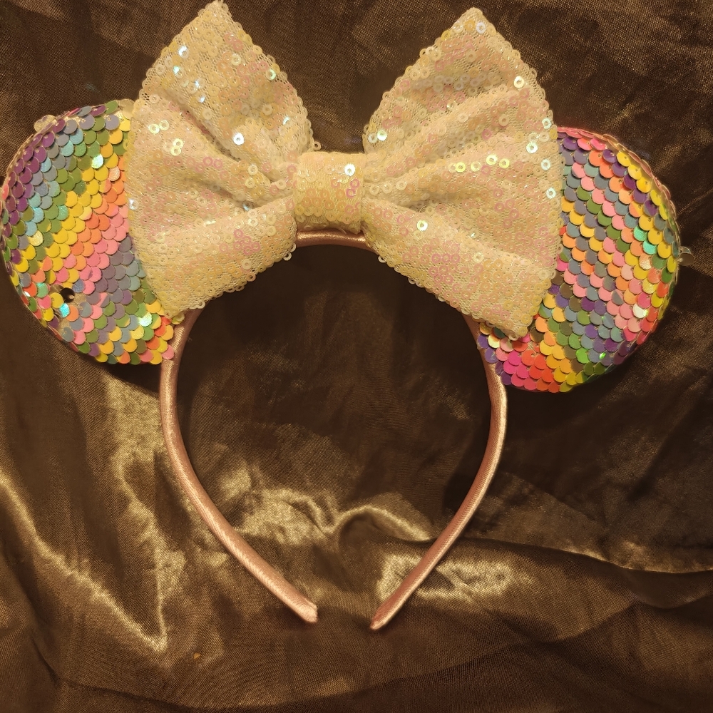 Disney Sequin Rainbow Mouse Ears Headband